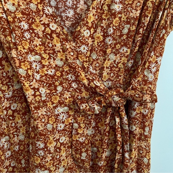 Universal Thread Sleeveless Tie Wrap Floral Mini Dress-Women’s Size Large - Picture 3 of 7